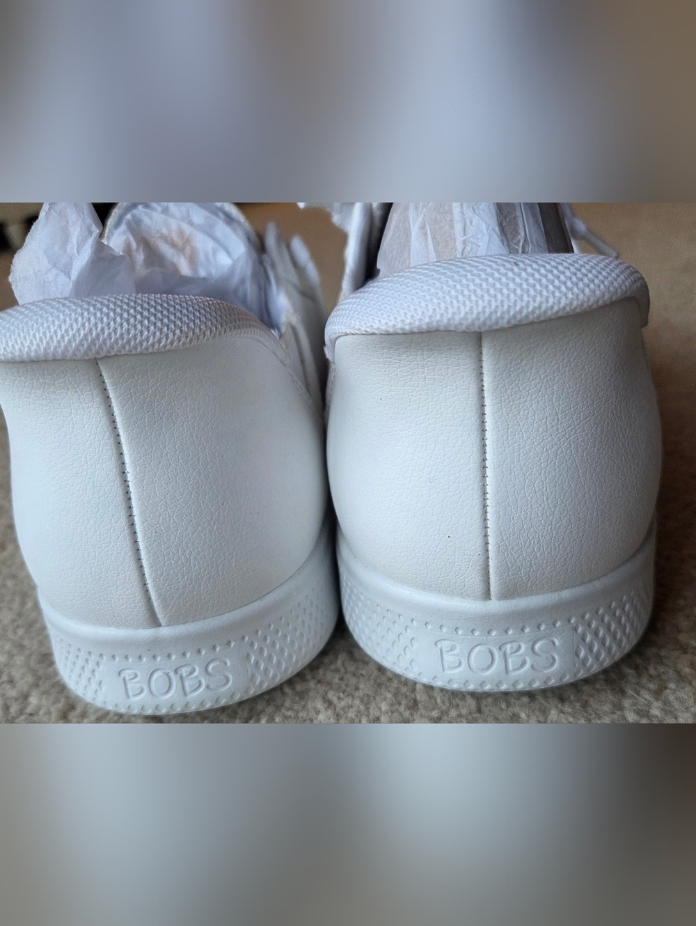 Skechers Women's Slip-ins BOBS Skip Cute White Sneakers Shoes Size 11 New! - Picture 5 of 7